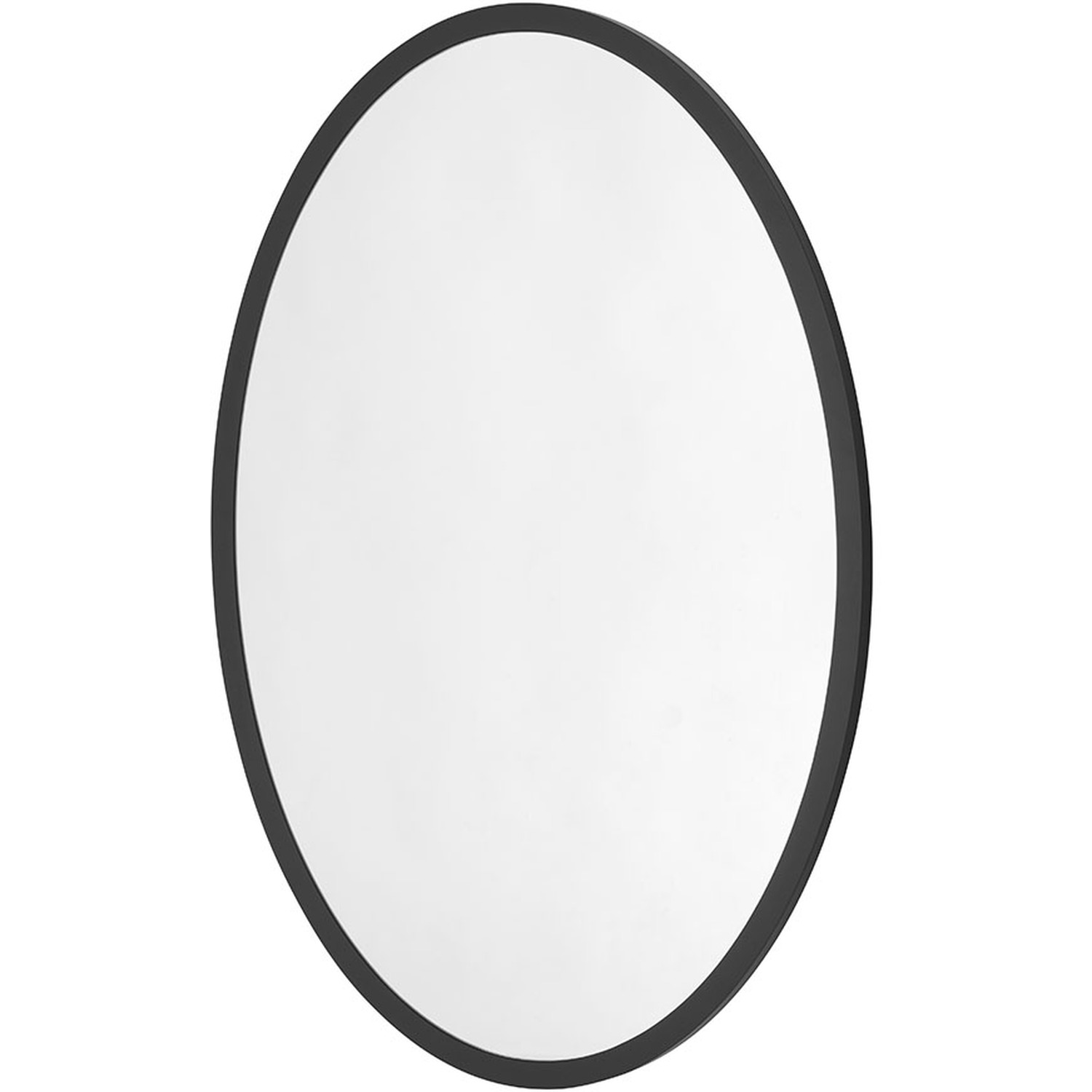 Eternity Contemporary Black Oval Mirror - Black