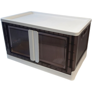 90L Plastic Folding Storage Box on Wheels