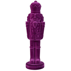 Purple Flocked Nutcracker