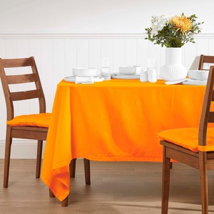 Orange / 54x90 in Plain Cotton Tablecloth shot 9902591
