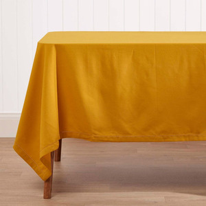 Mustard / 54x70 in Plain Cotton Tablecloth shot 10251160