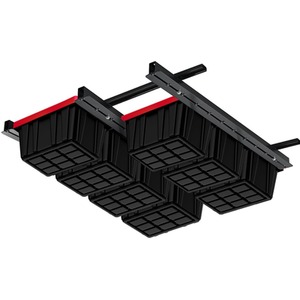 Overhead Adjustable Storage Bin Rack Brackets Ceiling Organiser