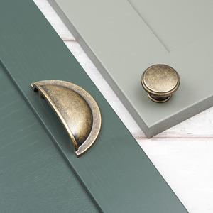 Half Moon Curved Cup Handle and Knob