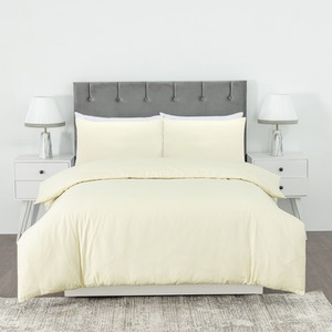 Hotel Quality Stripe Duvet Cover Set Cream