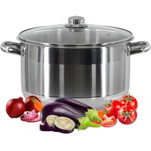 14L Casserole Stockpot with Glass Lid