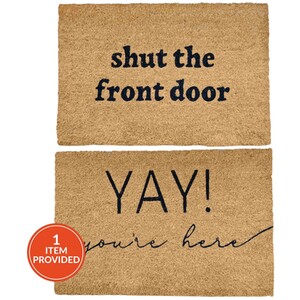 Printed Slogan Coir Mat