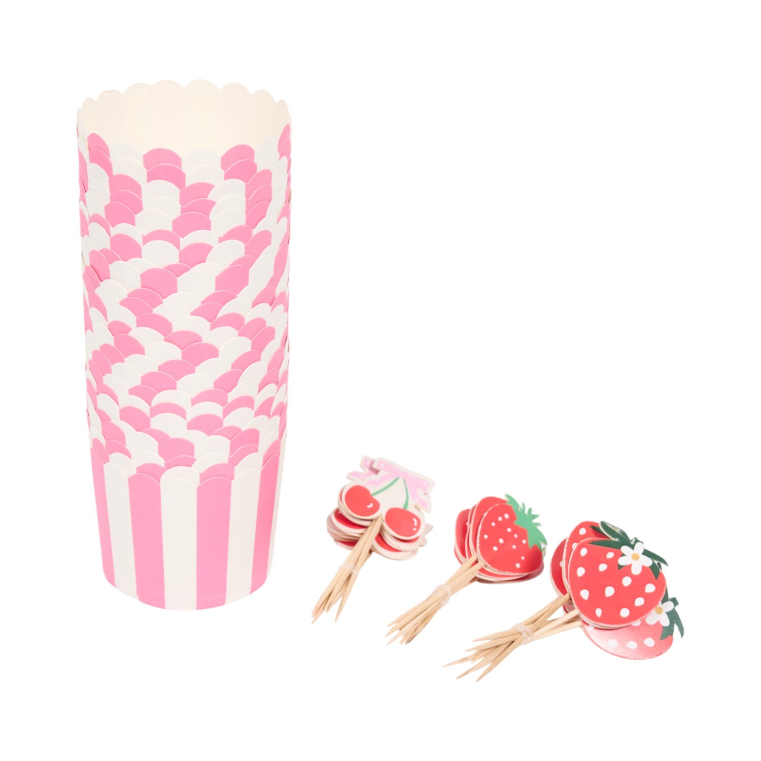Image of 48 Piece Striped Cupcake Cases with&hellip;