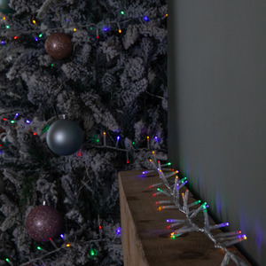 1500 LED Christmas Lights in Multi-Coloured on Clear Cable