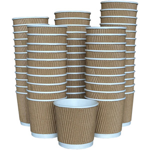 4oz Brown Disposable Paper Coffee Cups for Takeaway
