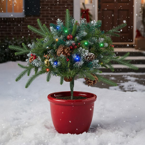 Snow-Frosted LED Christmas Outdoor Indoor Bushes
