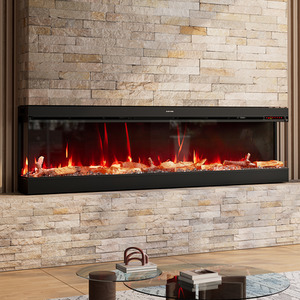 Lifeideas Recessed Electric Fireplace with Gradient Lighting