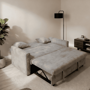 Home Source Charleston 2 Seater Velvet Sofa Bed