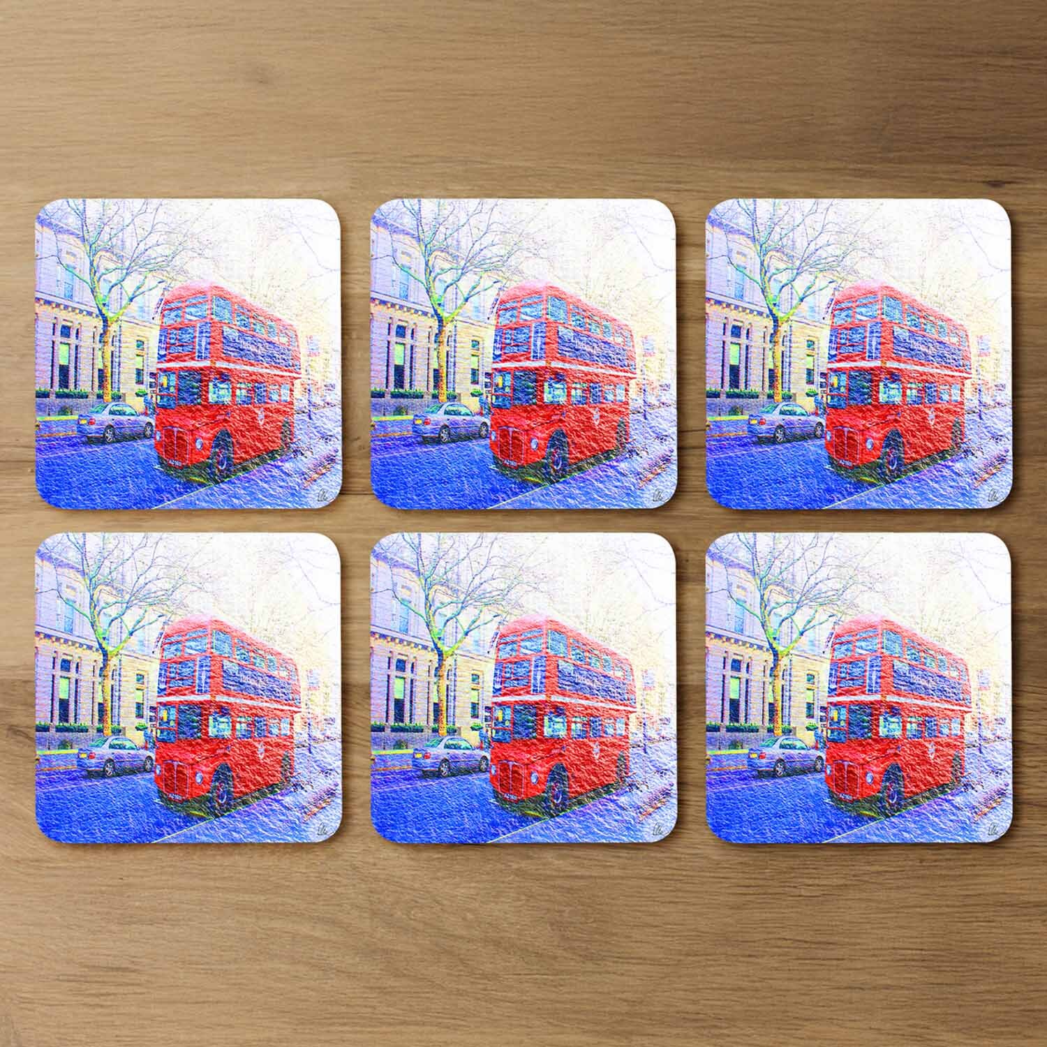 London Bus Red Coaster - Red