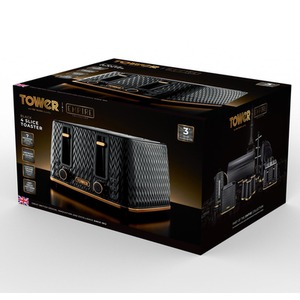 Empire 4 Slice Toaster Black