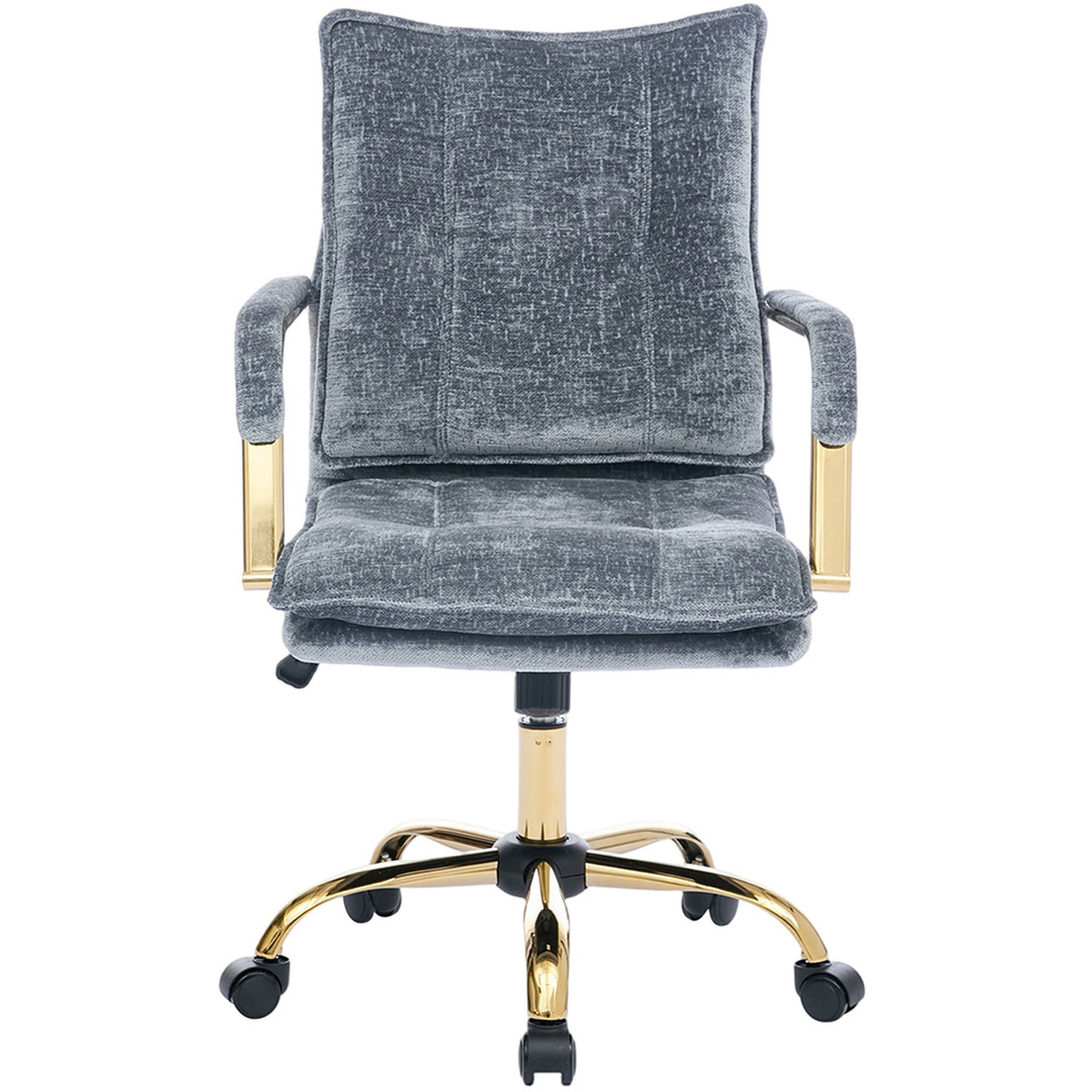Chenille Upholstered Office Chair - Blue