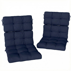 Outsunny 2 Seat Cushion with Backrest, Ties for Chairs