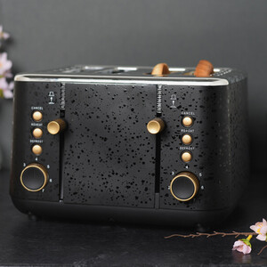 Kaiseki Black Four Slot Toaster