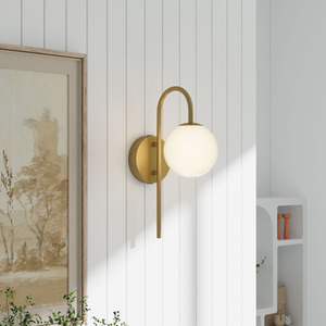 Sophisticated Design Wall Light with Frosted Glass Shade