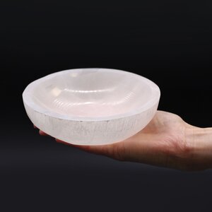 Selenite Round Bowl Crystal Display Storage Decor