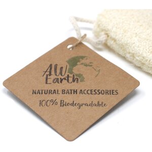 Natural Loofah Scrub on Rope Exfoliating Bath Sponge