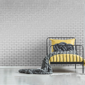 Superfresco Milan Brick Silver Wallpaper