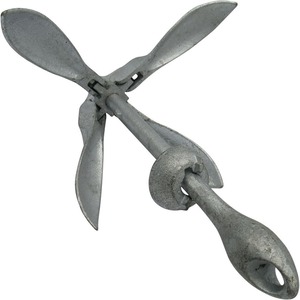 Galvanised Four Prong Grapnel Anchor 8KG (Folding River Fishing Boat)