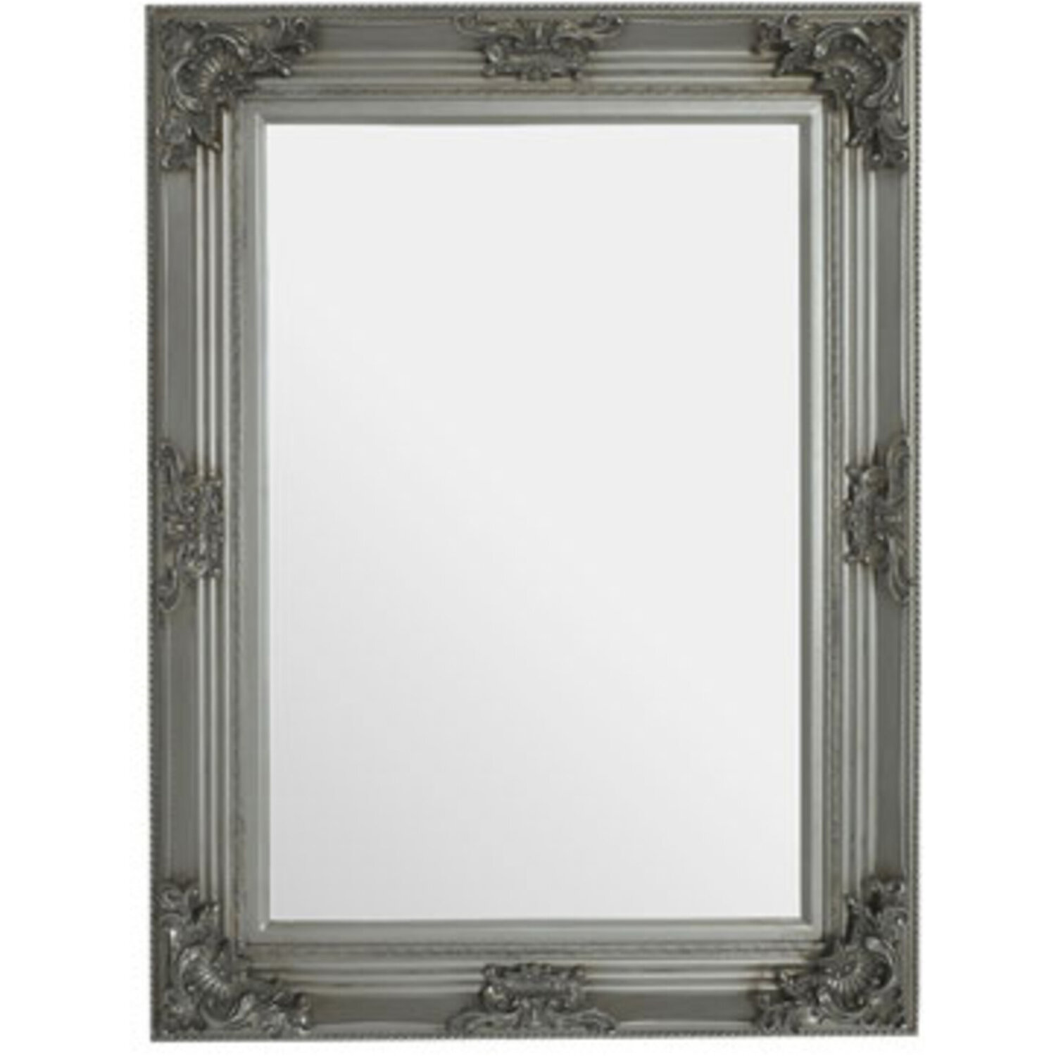 Stag Antler Brown and Nickel Finish Wall Mirror - Silver