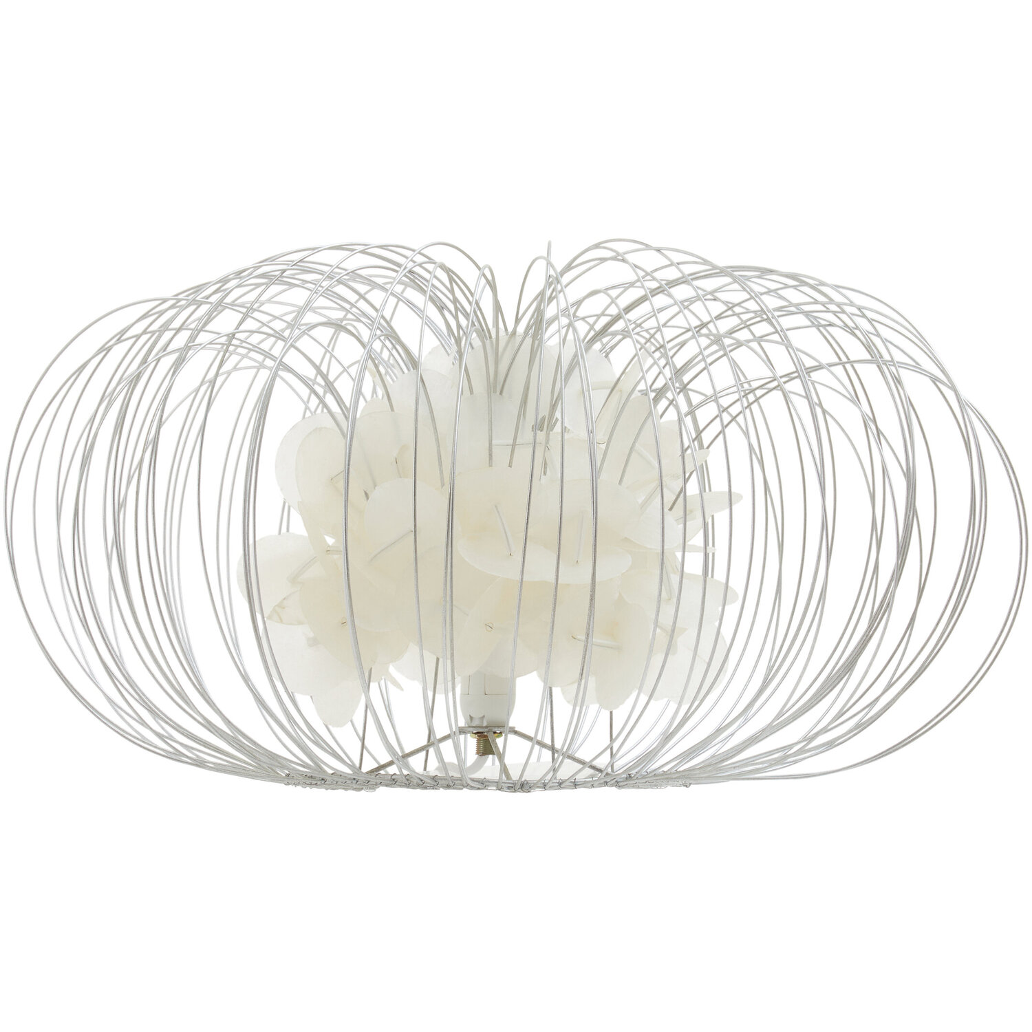 Image of Silver Wire White Table Lamp -&hellip;