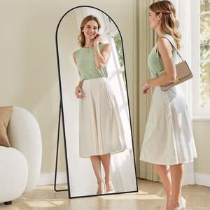 Full Length Mirror, 165 x 60 cm, Arched Full Body Mirror with Stand