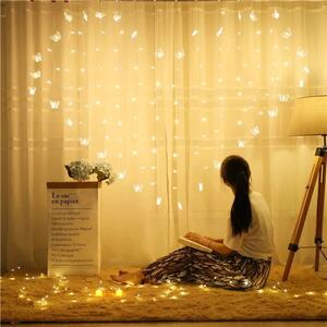 LED Fairy Curtain Lights - Butterfly Design - Multicoloured