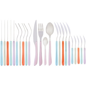 Zuma 24 Piece Multi Pastel Coloured Cutlery