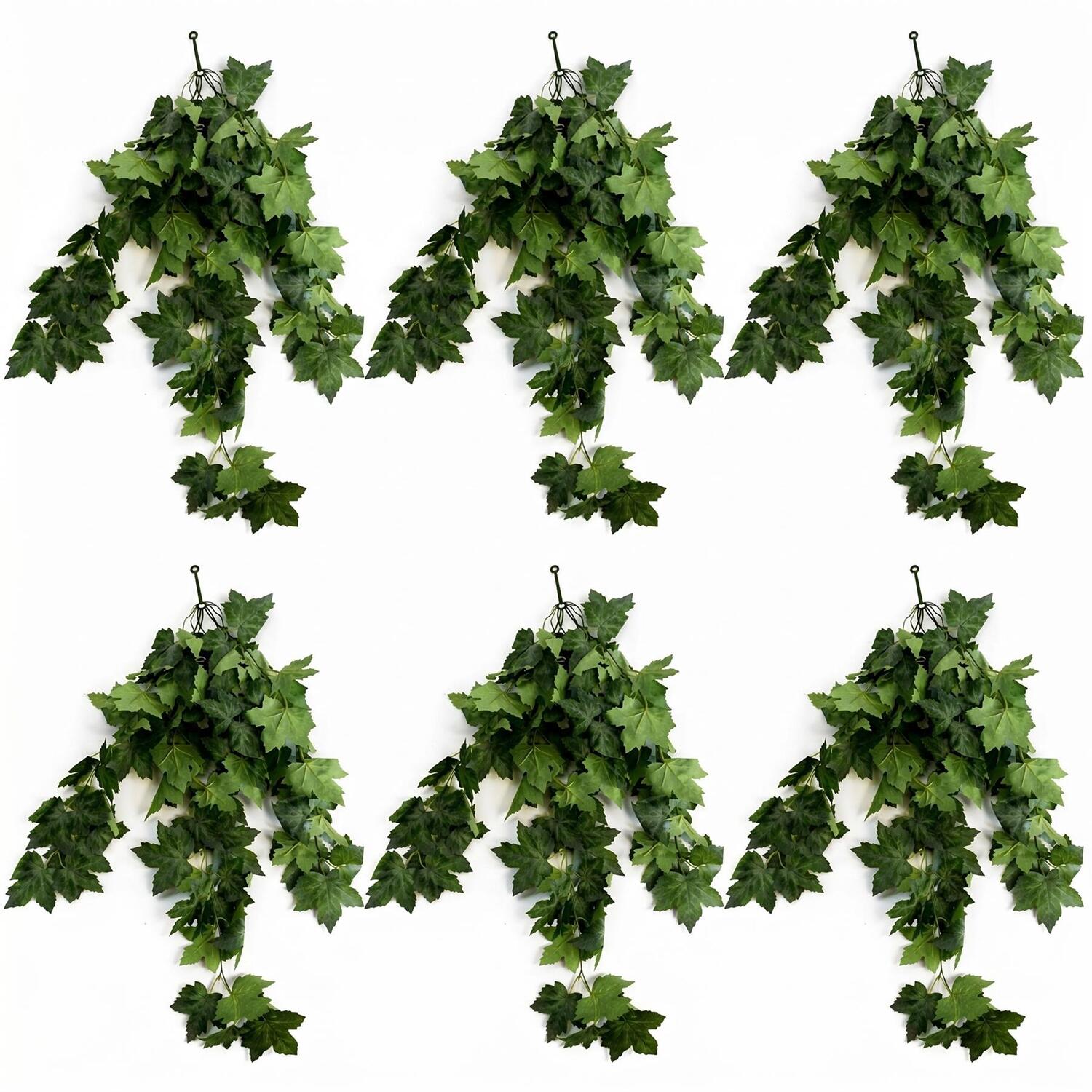 B&Q -  Pack Of 6 X 70Cm Artificial Trailing Grape Ivy Plant Faux Hanging FoliageGreen - Image 3