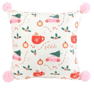 Sugarplum Fun Christmas Cushion