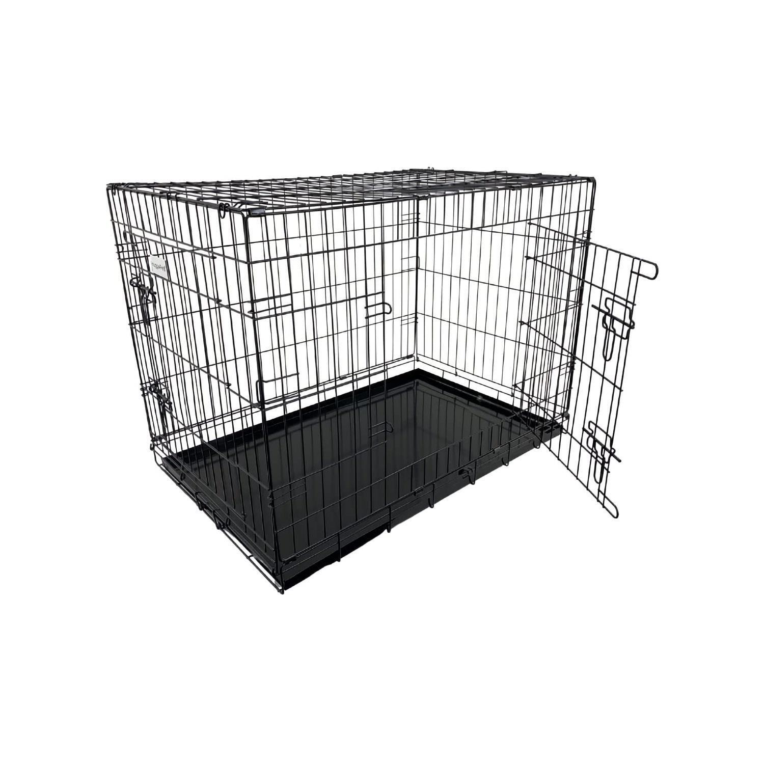 HugglePets Dog Cage - Black, X Large - Black / 46cm