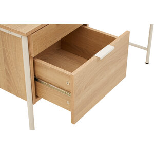 Bradbury Natural Oak Veneer Desk With Drawers