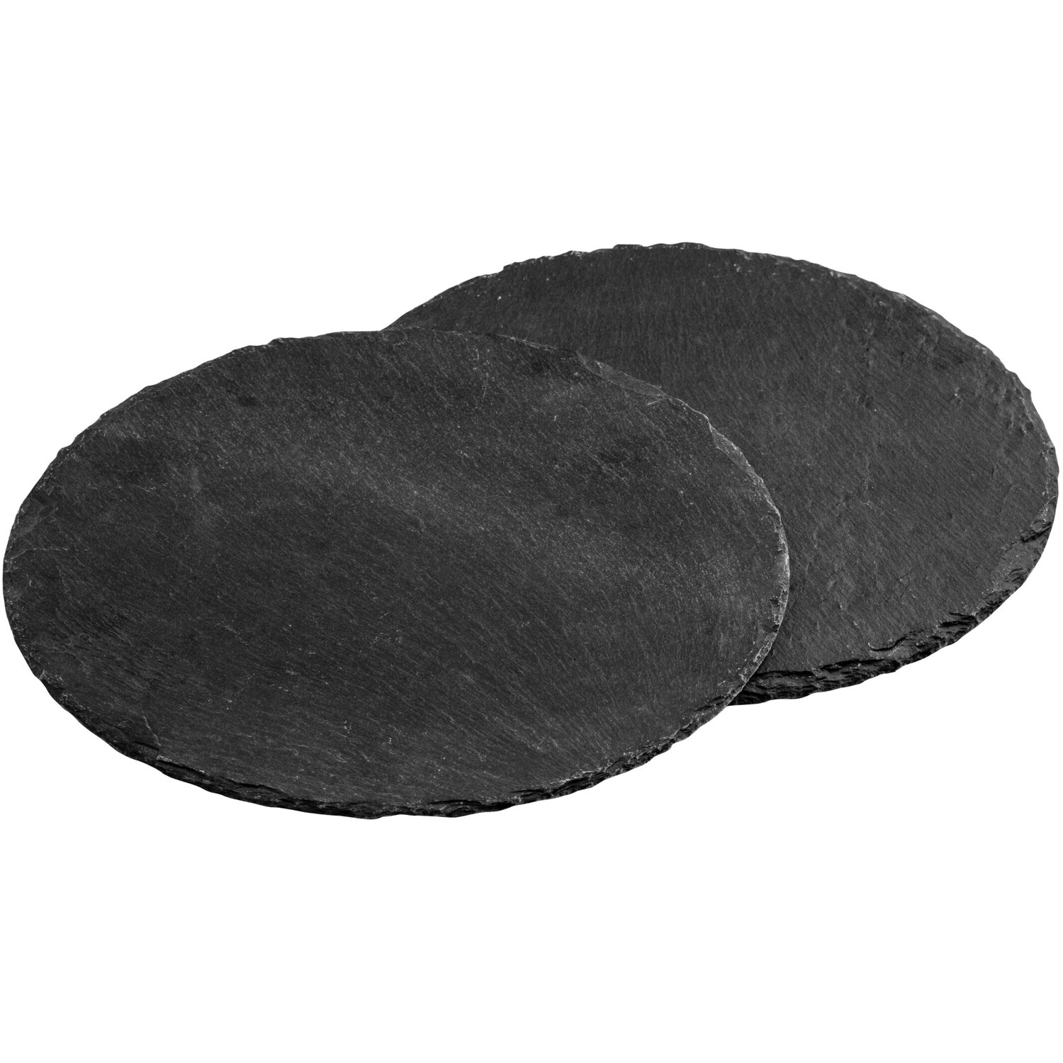 Maison By Premier Preto Set Of Two Slate Round Placemats - Grey