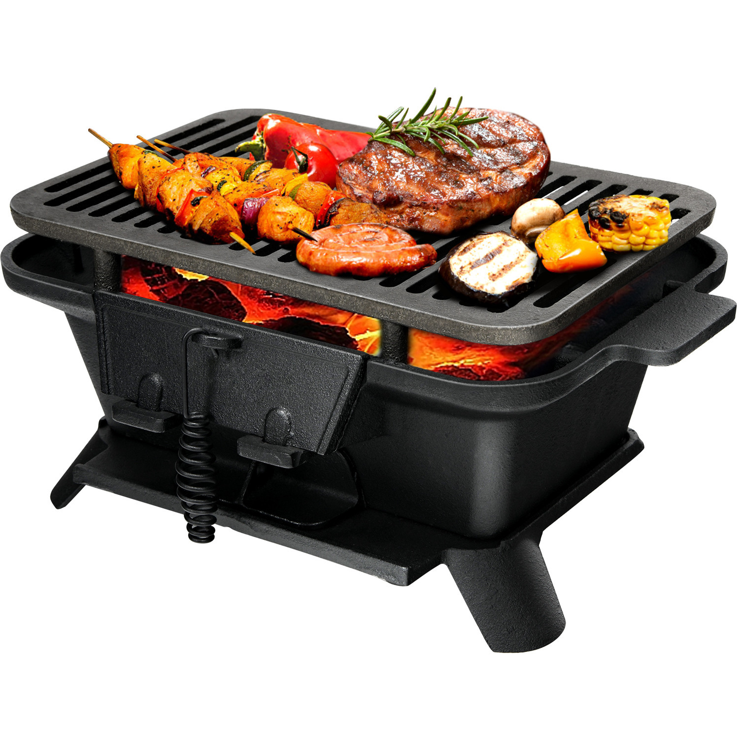Costway Charcoal Grill - Black - Black