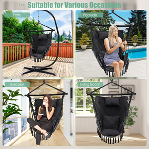 Hanging Hammock Swing Chair with Cushions
