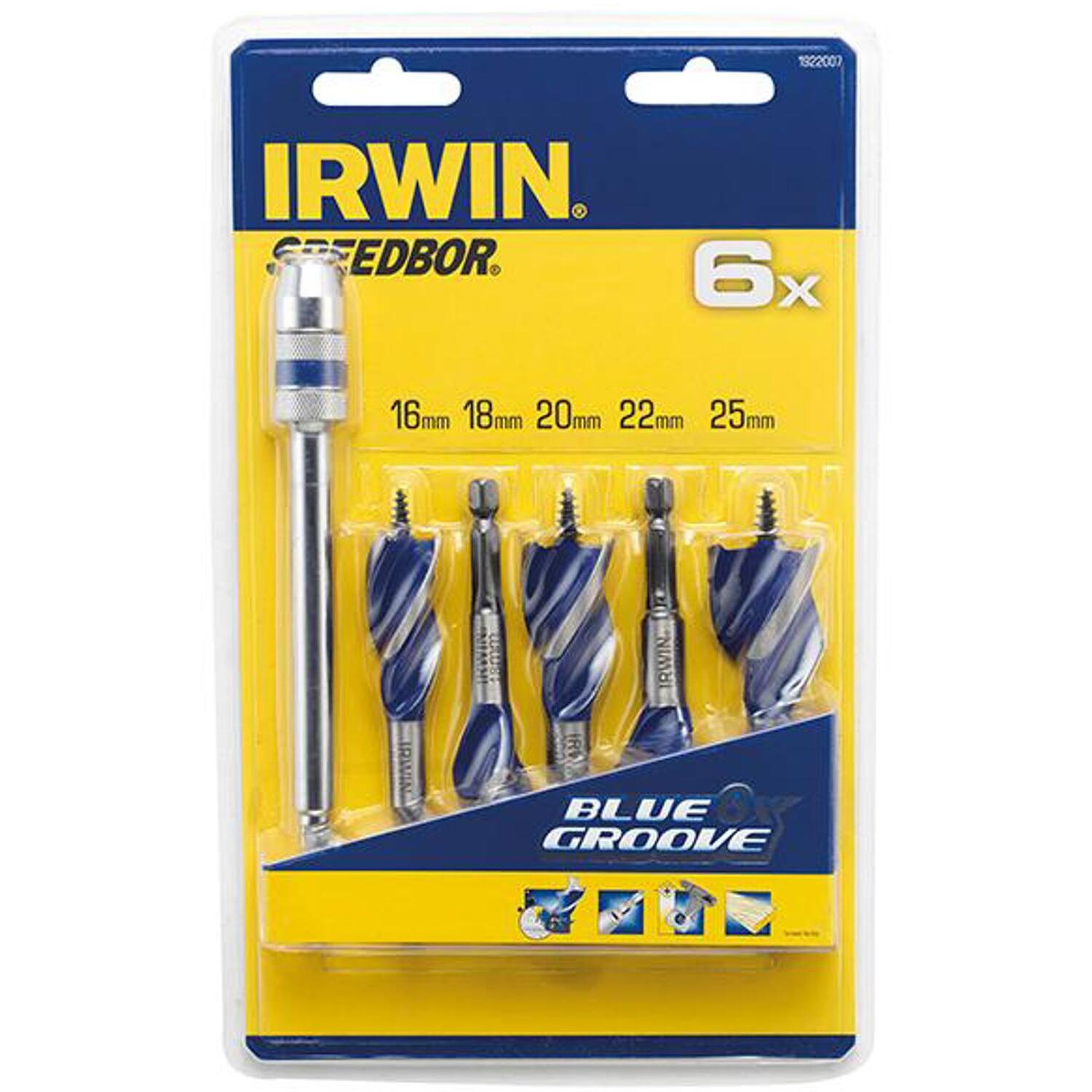 IRWIN® 1922007 Blue Groove 6X Stubby Wood Bit Set, 5 Piece 16-25mm... - Image 11