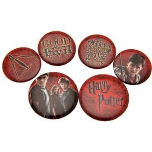 Harry Potter Red Button Badge Set