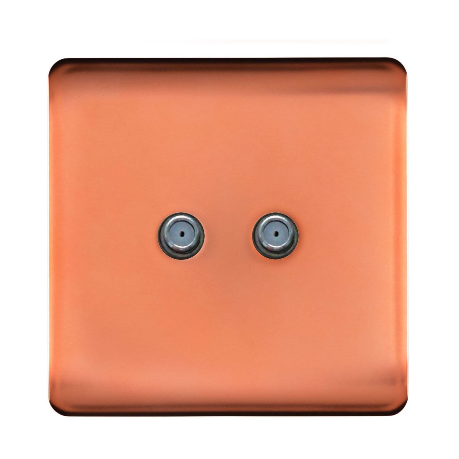Trendi Switch 2 Gang Male F-Type Satellite Television Socket in Copper - Image 3