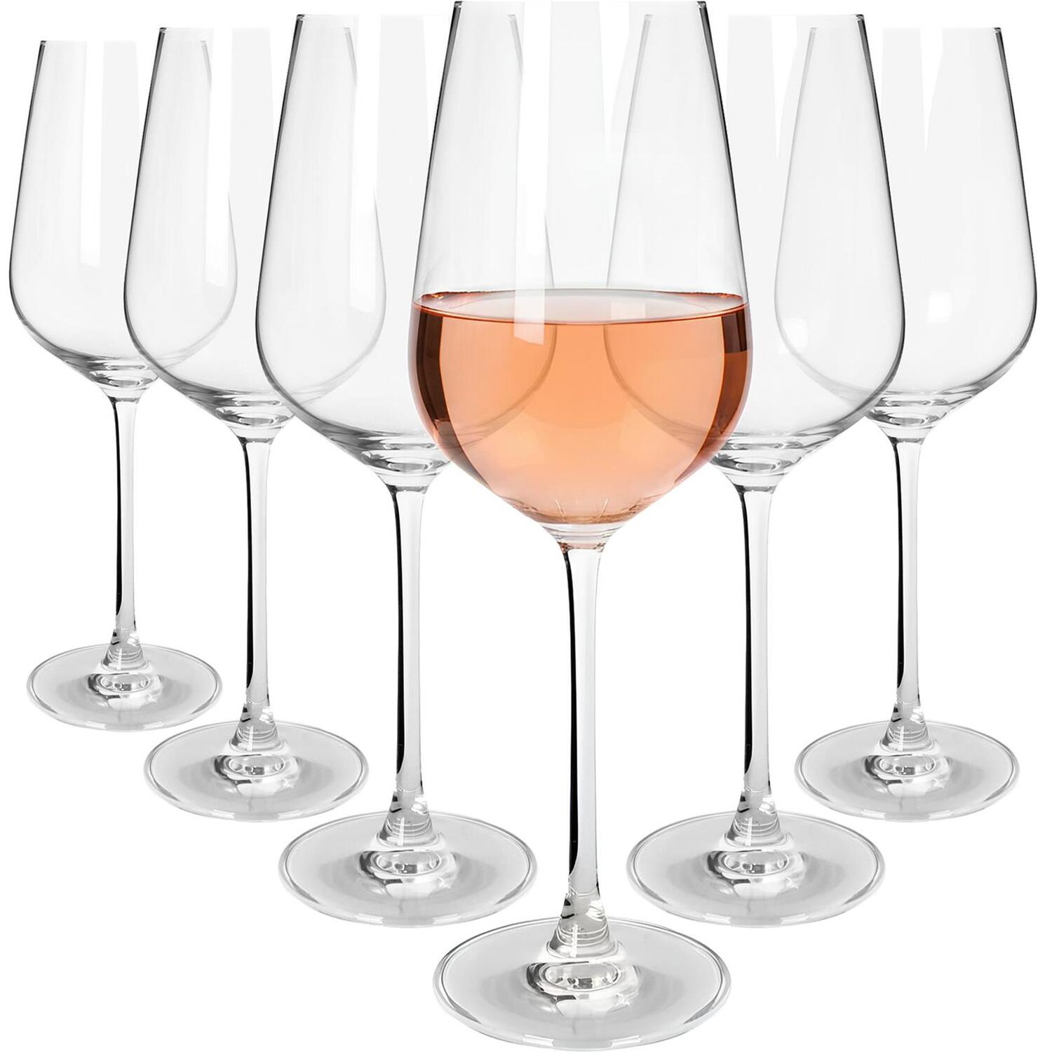 Image of Knightsbridge Crystal Rose Wine Glasses -&hellip;