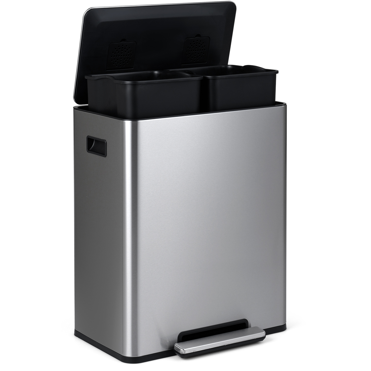 Costway Touchless Trash Can Touchless Waste Bin - Silver