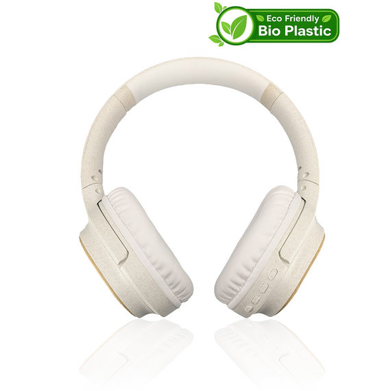 Accuratus Bio Sound Headphones - Rechargeable Bluetooth 5.0 Biodegradable Plant Based Resin Headset