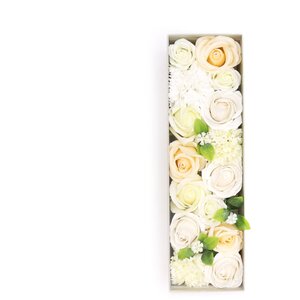 Wedding Blessings Soap Flower Gift Box White & Ivory