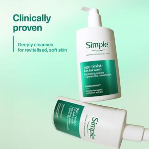 Simple Age Resist+ Facial Cleanser Anti-Ageing Hydrating Face Wash, 240ml
