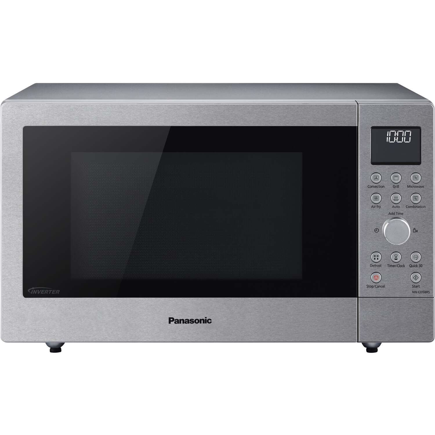 Panasonic Nn-Cd58rs Stainless Steel 27L Slim Inverter Microwave With Grill, Oven & Air Fry - 1000W - Stainless Steel