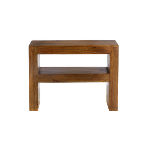 Solid Dark Brown Wood Console Hall Telephone Table Small Slim H76 x W100 x D26cm
