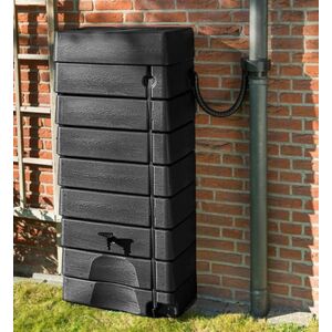 276 Litre Black Wall Tank with Harcostar Rain Trap and 2 Taps