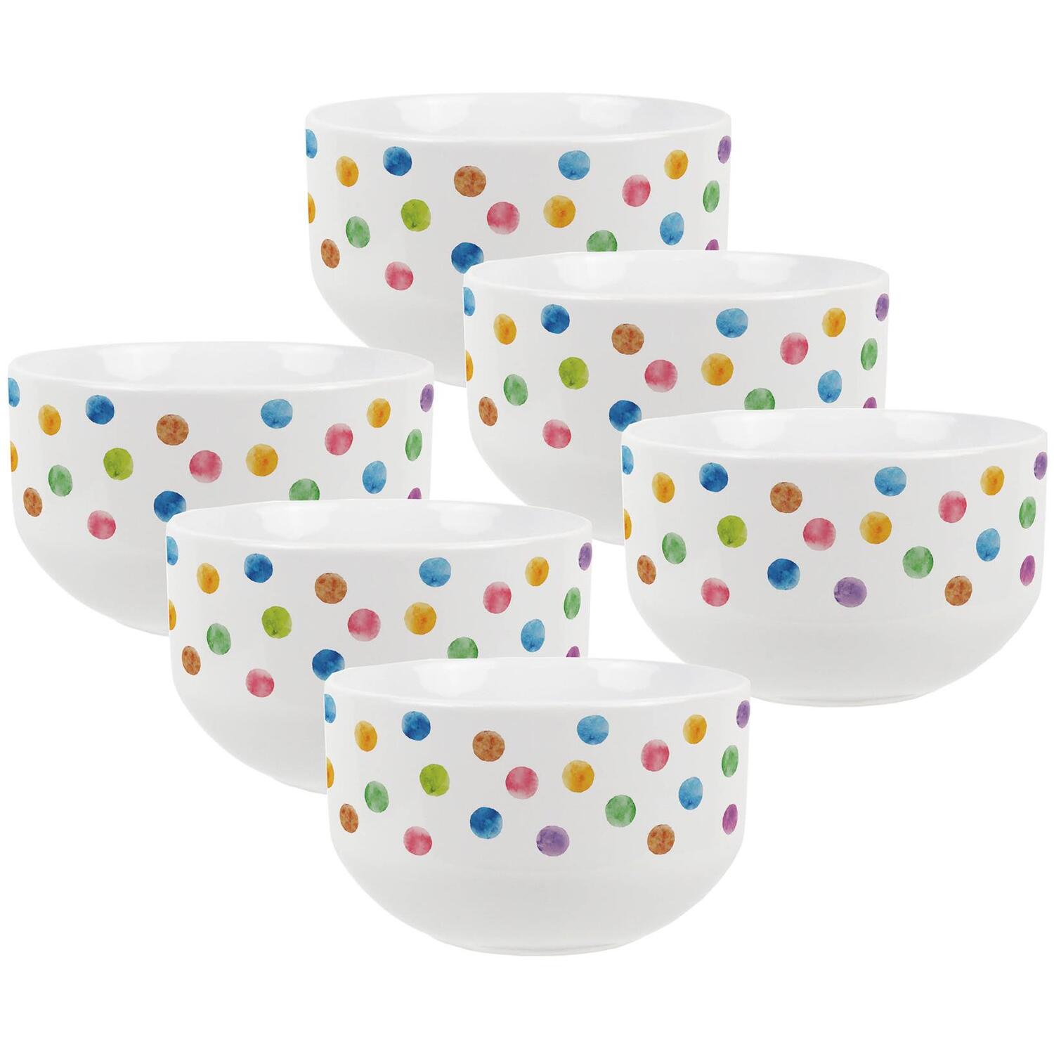 Image of Polka Dots Ceramic Bowl - White&hellip;
